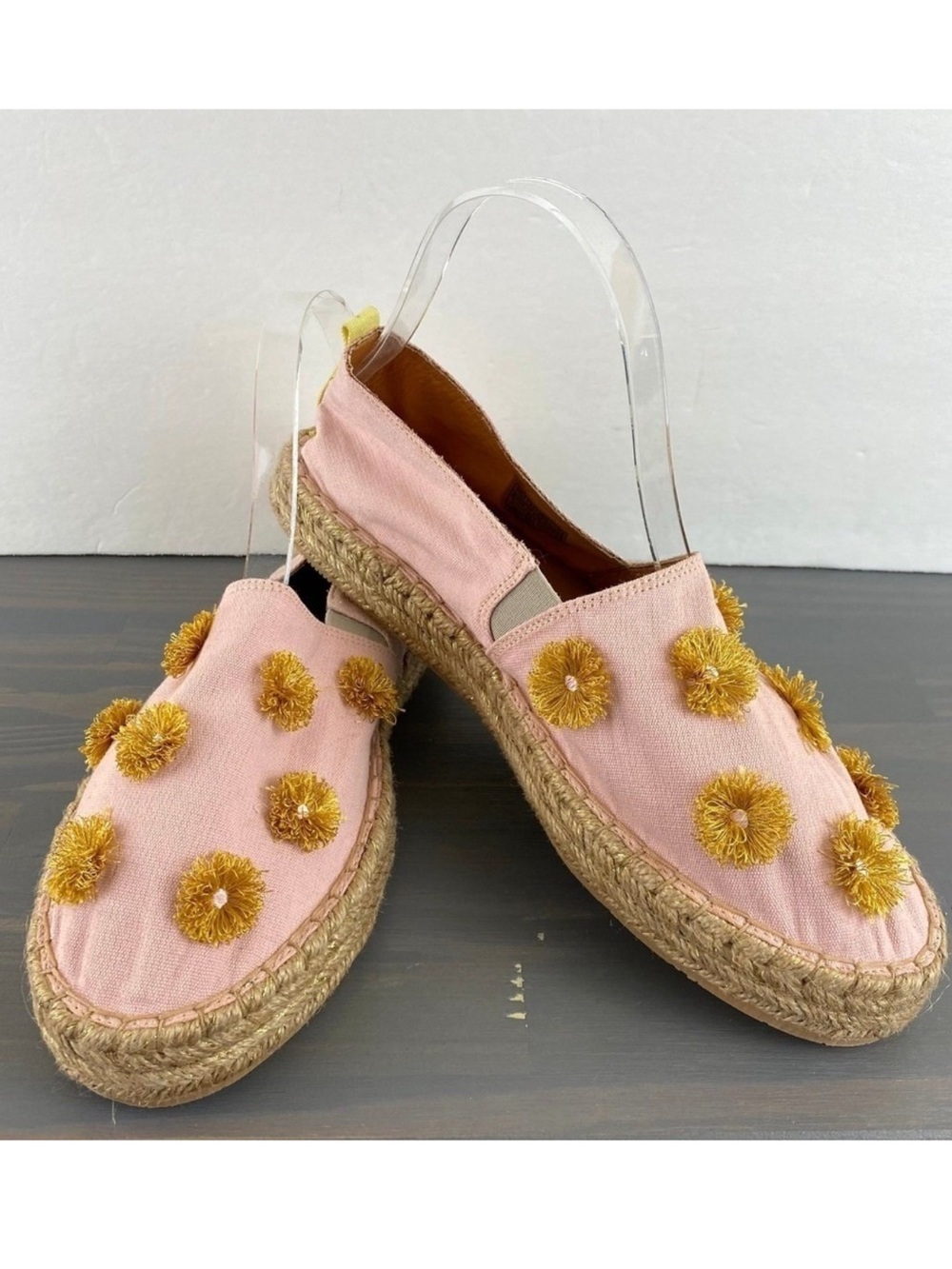 Silvia Cobos Soil Mocasines Slip On Floral Espadrille Flats Women 12 Pink NWOB